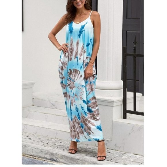 Rob Zelter Dresses & Skirts - Multicolor Summer Printed Spaghetti Maxi Dress